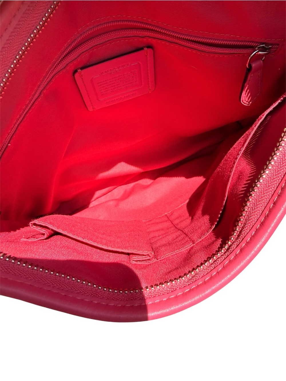 Coach Signature File Bag Pink and Khaki Crossbody Bag #F58297 - Picture 8 of 9